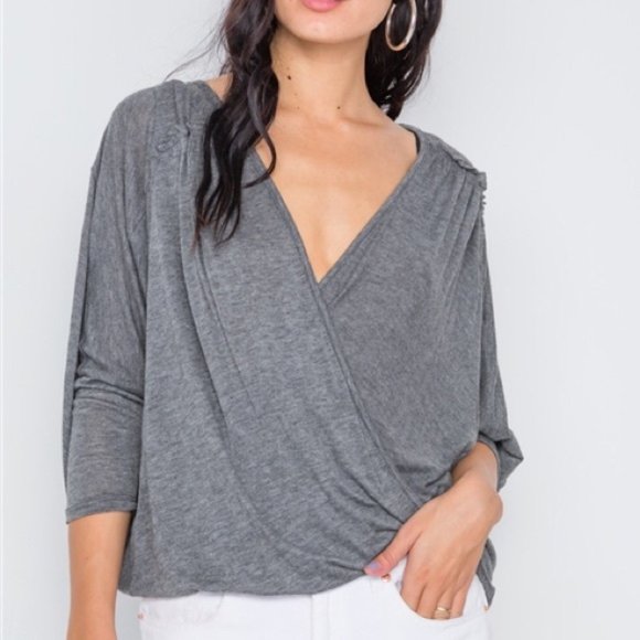 Soft Drape Front Top - Picture 1 of 3